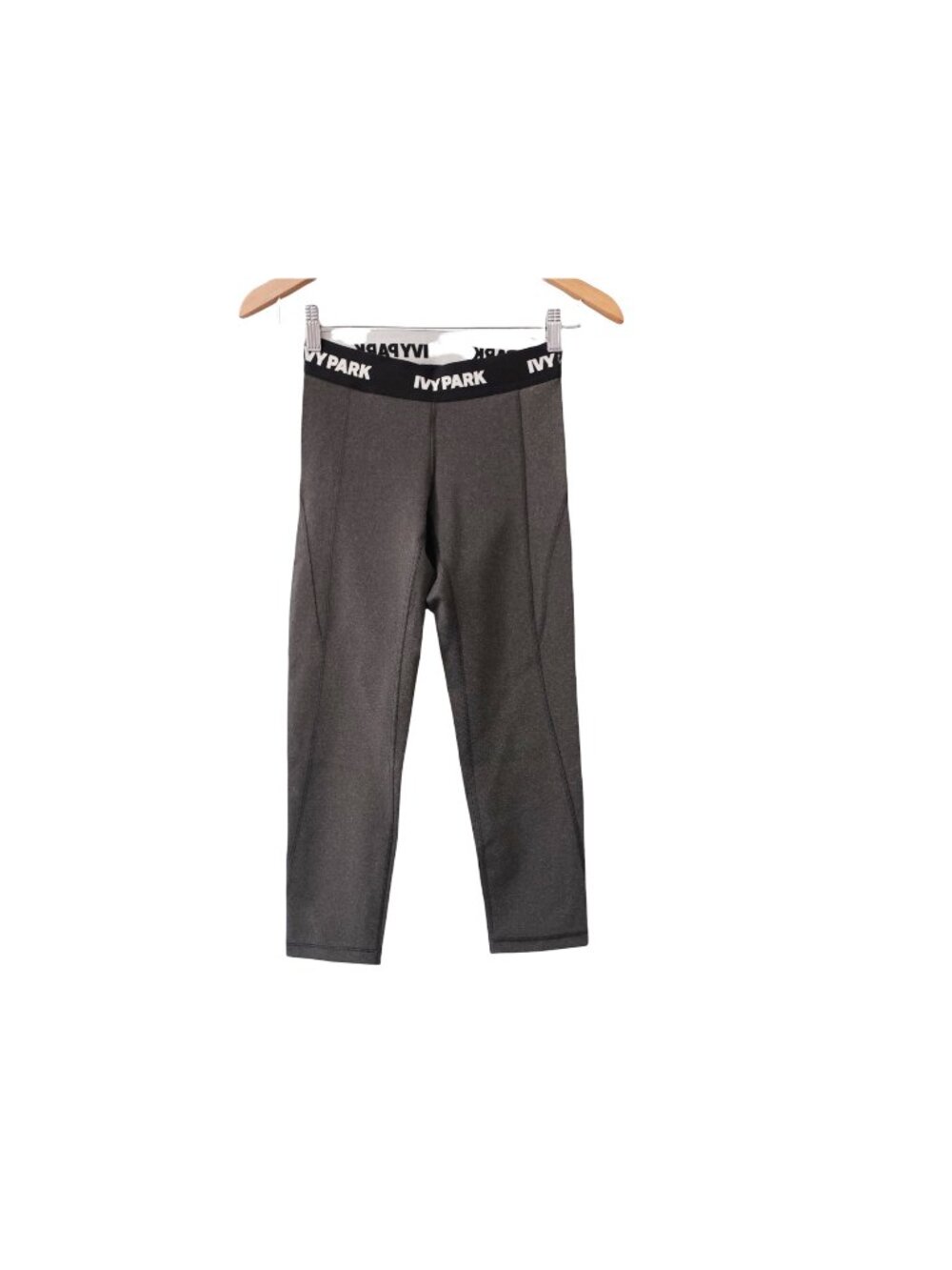Ivy Park Gray Capri Spellout Mid Rise Leggings Womens XXS Activewear Gym Workout